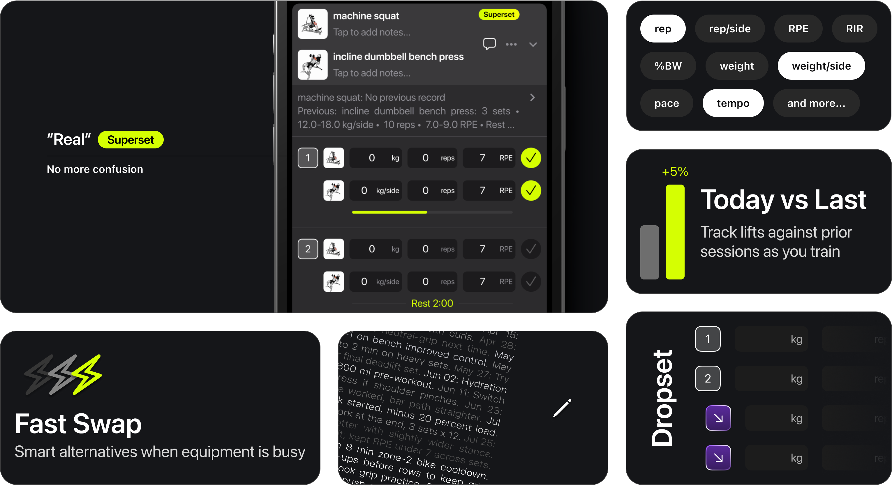 Various workout types illustration desktop